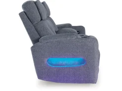 Mor Furniture Studio Cave 2 Power Console Loveseat In Steel