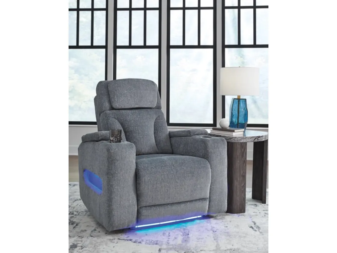 Mor Furniture Studio Cave 2 Power Recliner In Steel