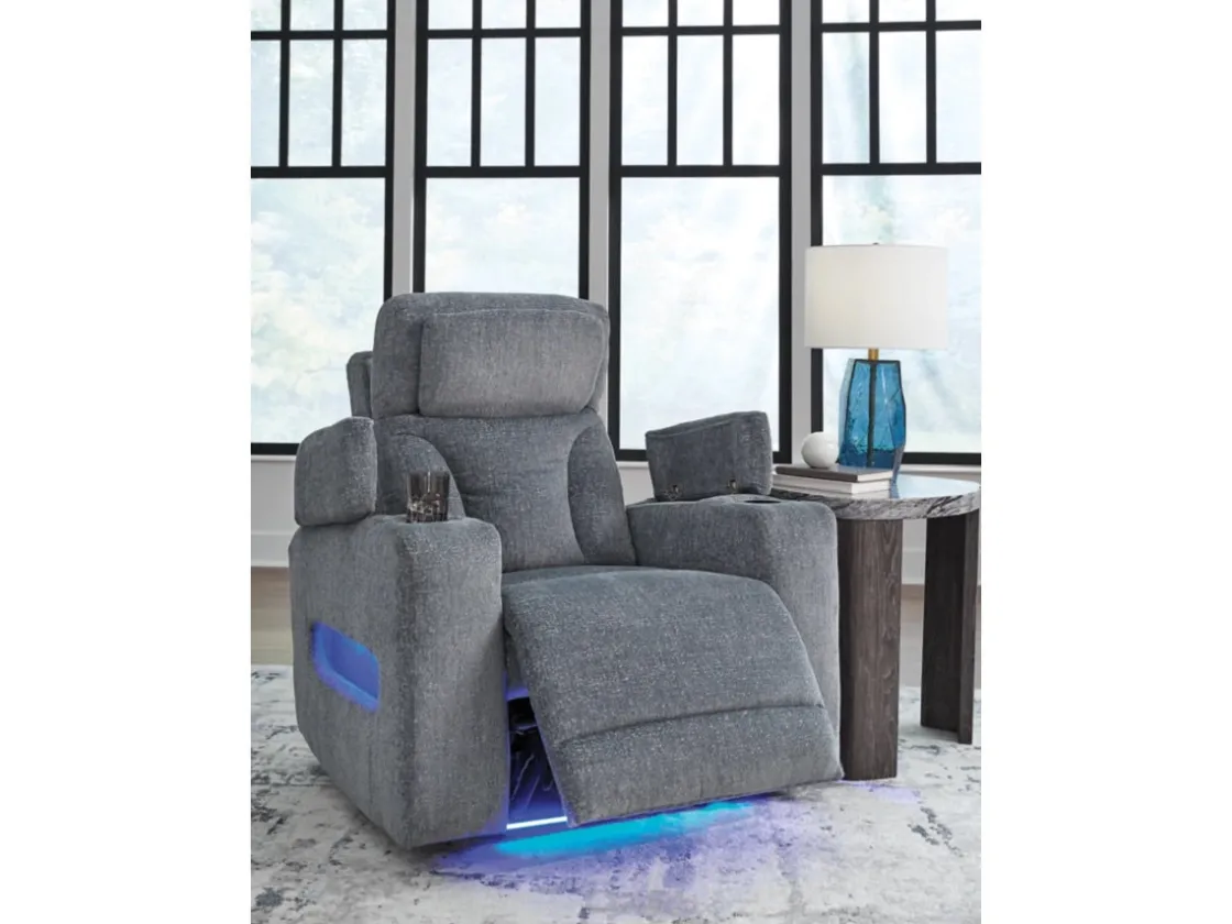 Mor Furniture Studio Cave 2 Power Recliner In Steel