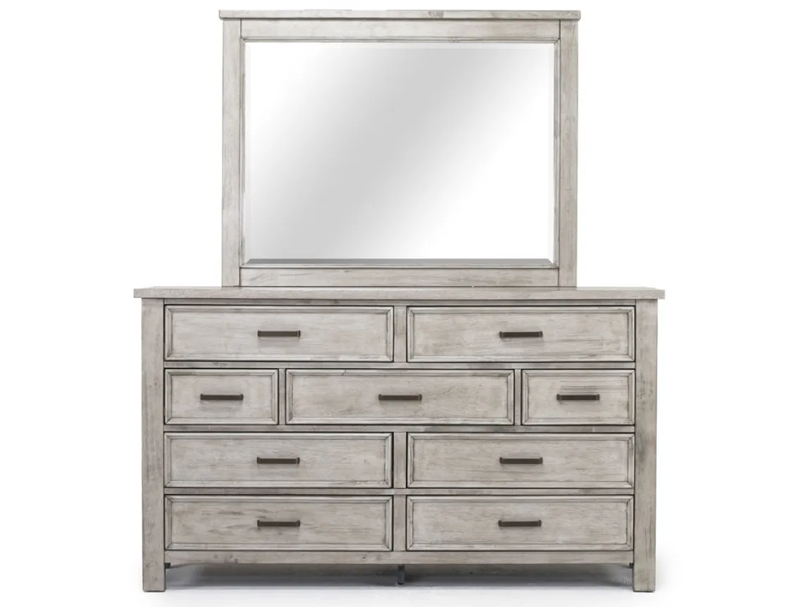 Mor Furniture Sullivan Mirror In Drift Gray