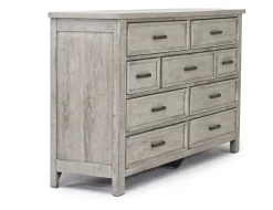 Mor Furniture Sullivan Panel Bed W/ Storage, Dresser, Mirror & Nightstand In Drift Gray, Queen