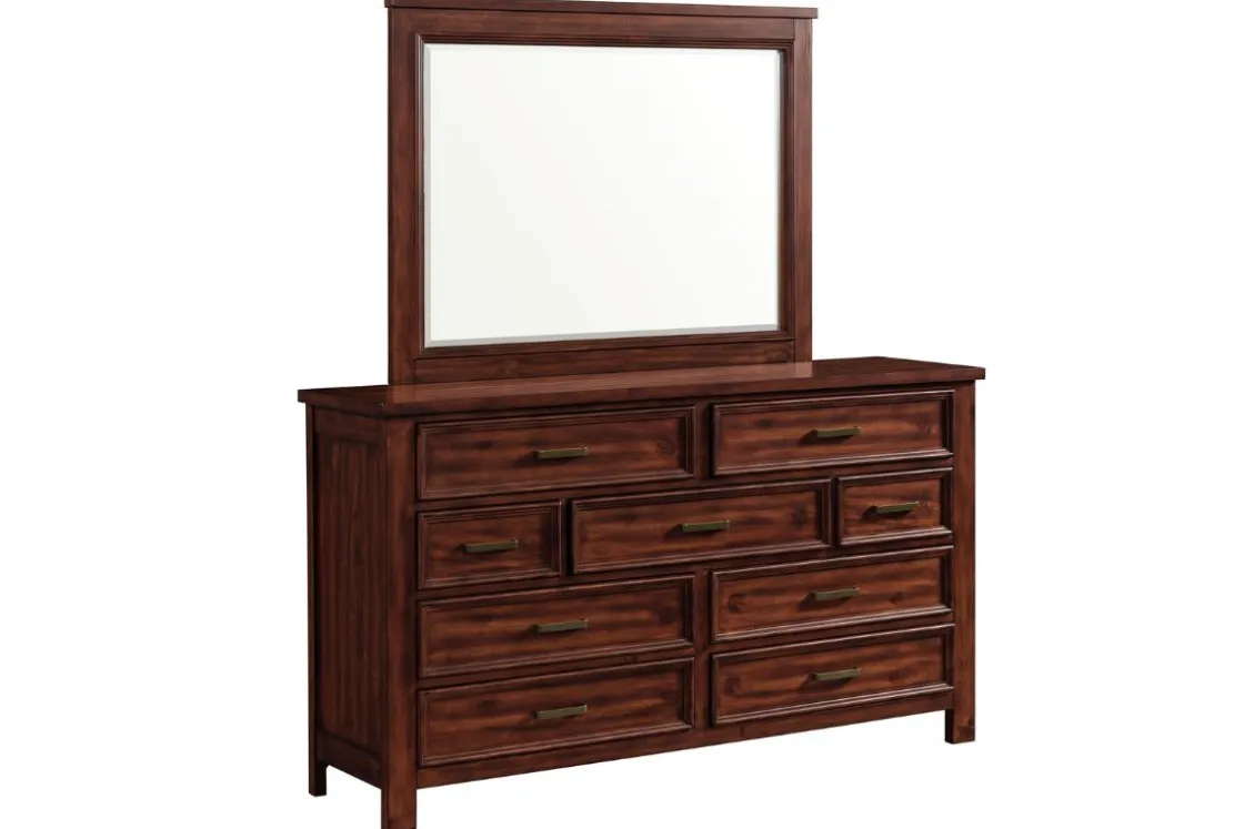 Mor Furniture Sullivan Panel Bed W/ Storage, Dresser, Mirror & Nightstand In Drift Gray, Queen