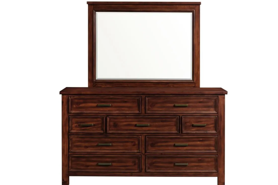 Mor Furniture Sullivan Panel Bed W/ Storage, Dresser, Mirror & Nightstand In Drift Gray, Queen