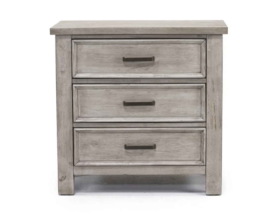 Mor Furniture Sullivan Panel Bed W/ Storage, Dresser, Mirror & Nightstand In Drift Gray, Queen