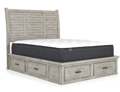 Mor Furniture Sullivan Panel Bed W/ Storage, Dresser, Mirror & Nightstand In Drift Gray, Queen