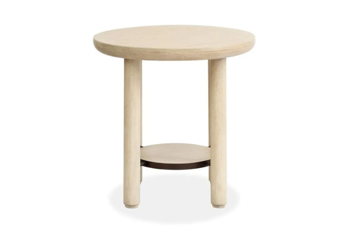 Mor Furniture Sunset Cove Round End Table In Sanibel Brown