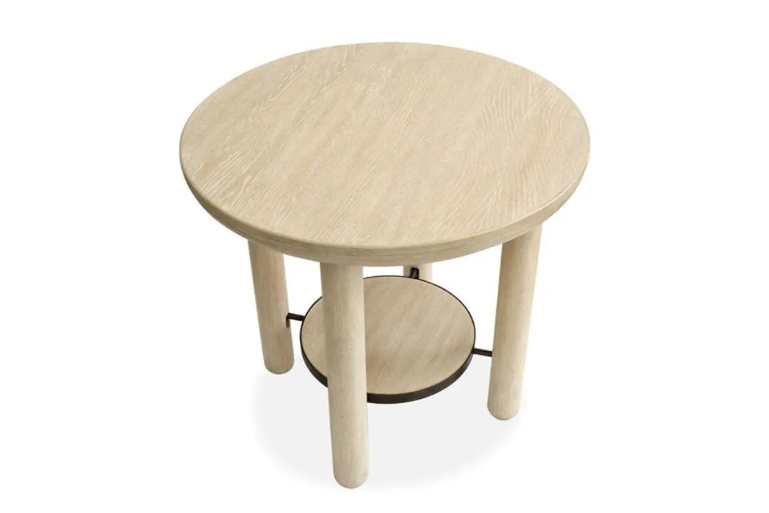 Mor Furniture Sunset Cove Round End Table In Sanibel Brown