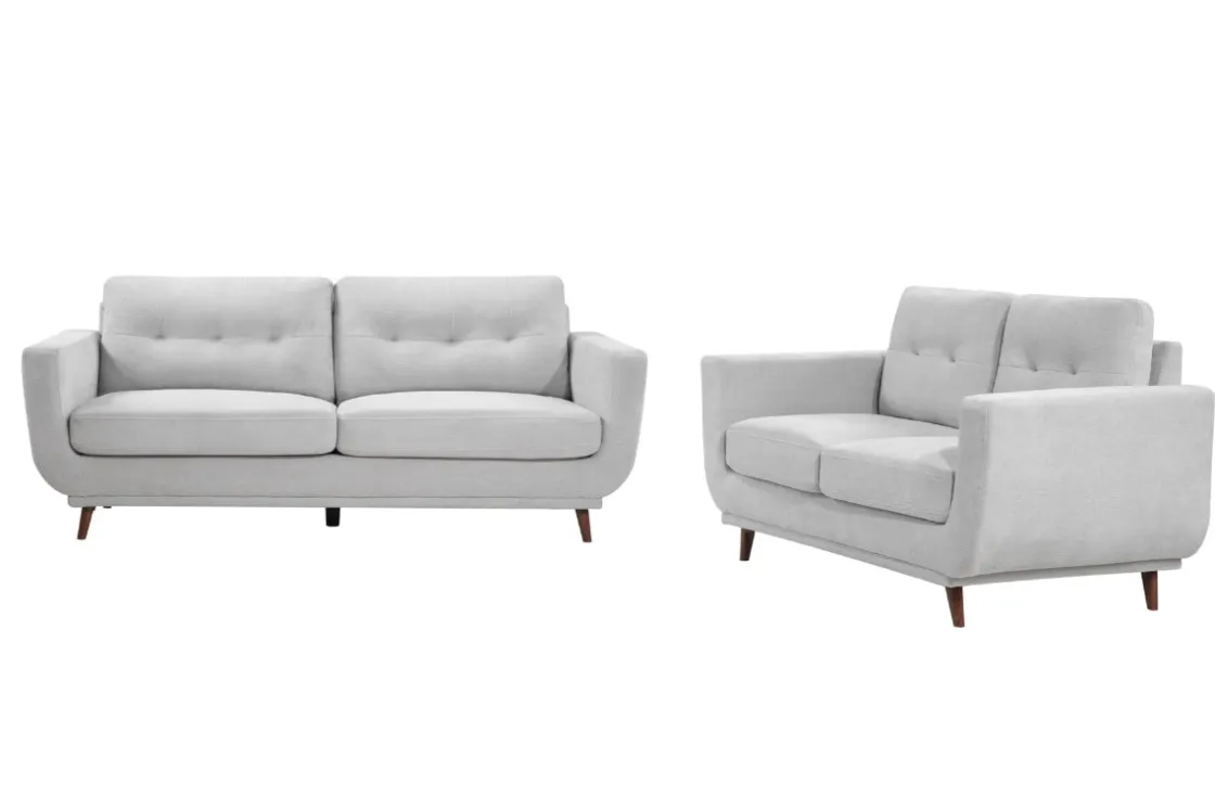 Mor Furniture Sussex Sofa & Loveseat In Light Gray