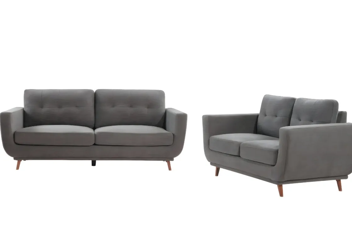 Mor Furniture Sussex Sofa & Loveseat In Light Gray