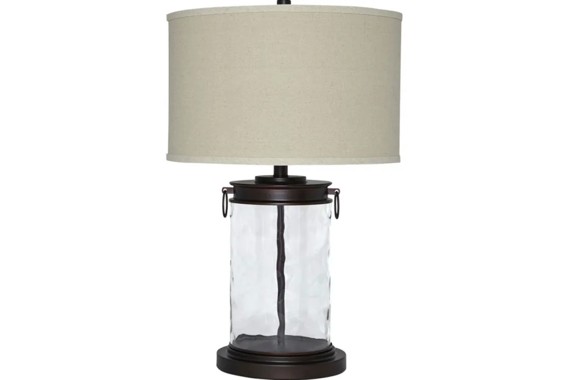 Mor Furniture Tailynn Table Lamp In Clear/Bronze Finish