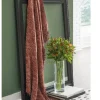 Mor Furniture Tamish Throw Blanket In Rust