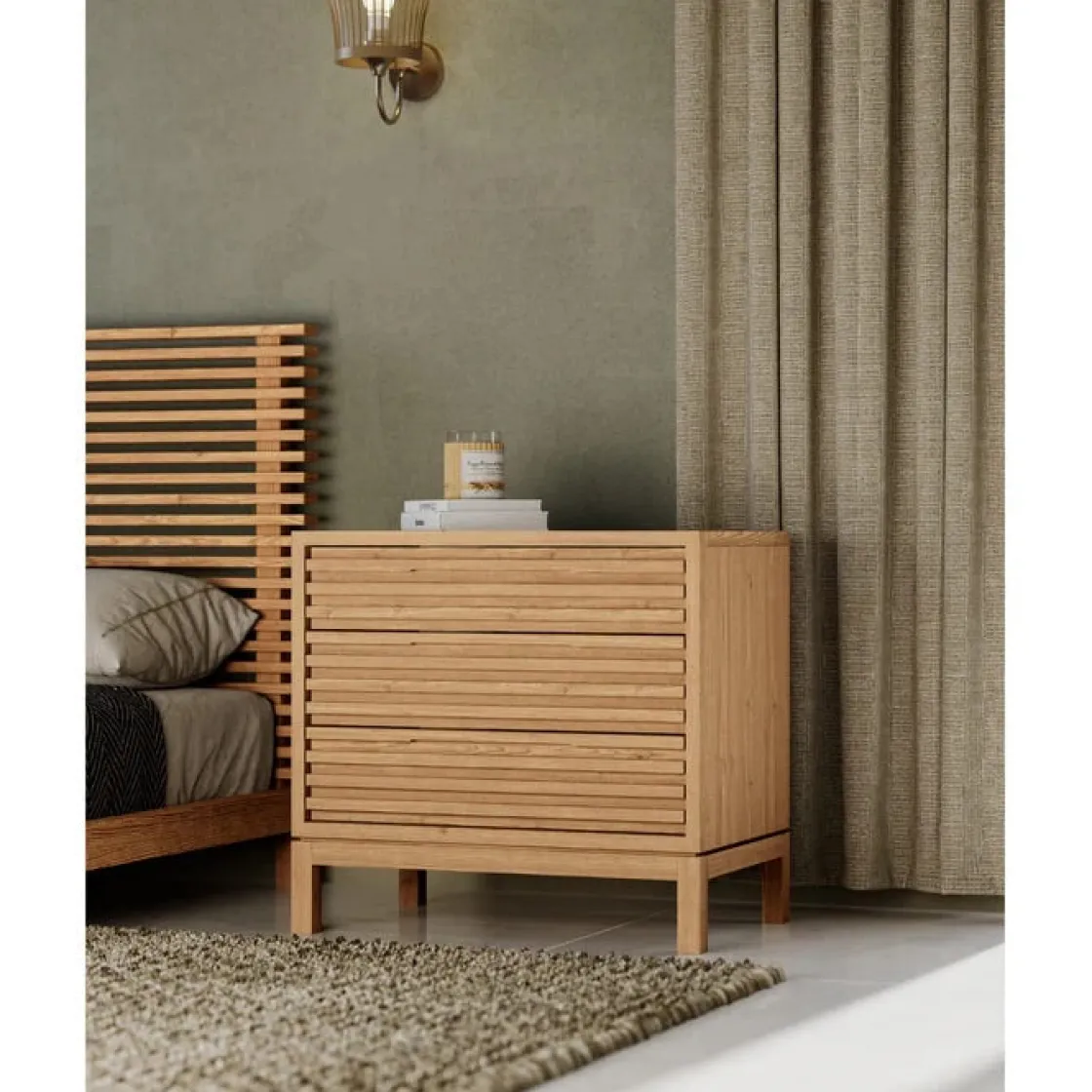 Mor Furniture Tanner 2 Drawer Nightstand In Roux