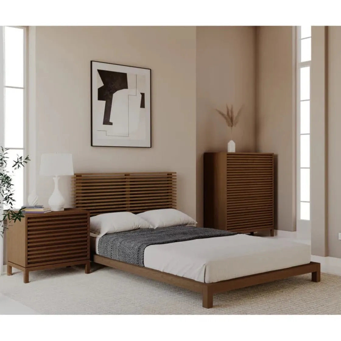 Mor Furniture Tanner 2 Drawer Nightstand In Roux