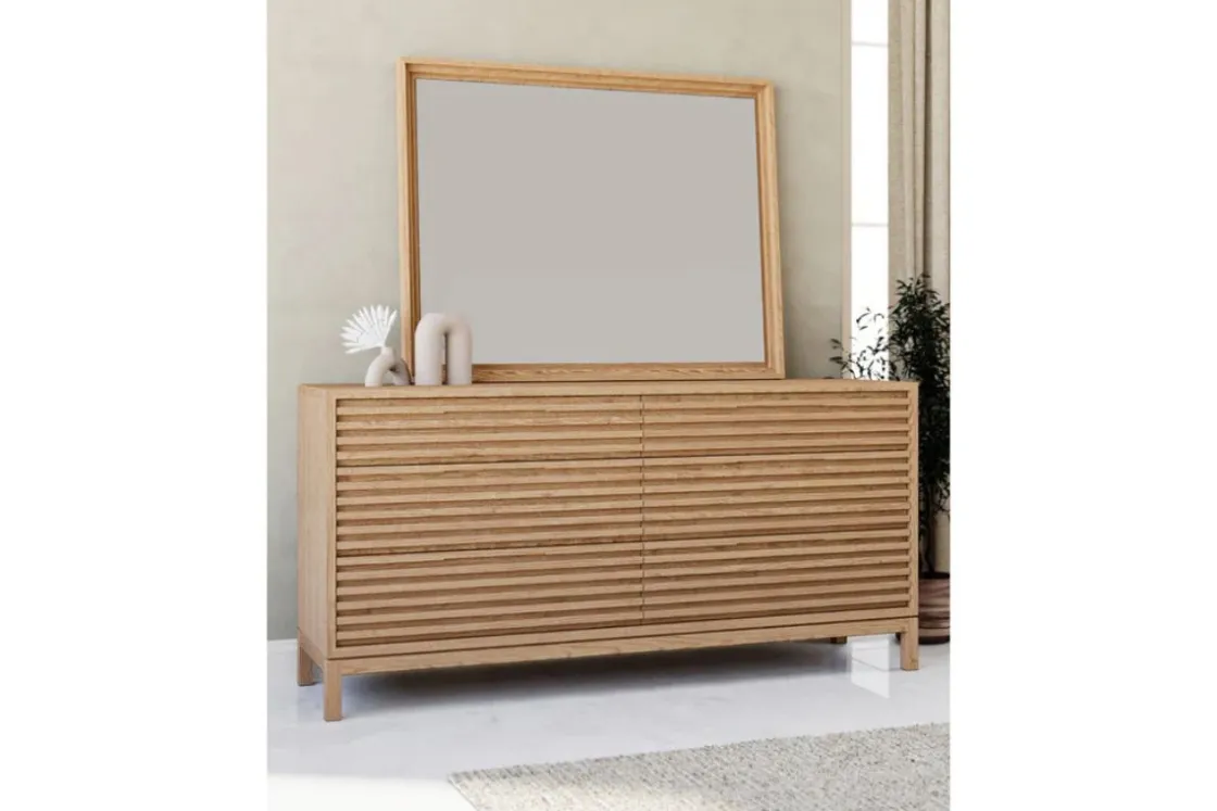 Mor Furniture Tanner Mirror In Flaxen