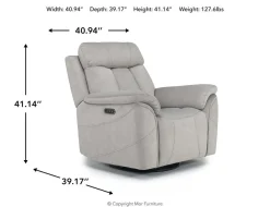 Mor Furniture Tate Power Gliding Recliner In