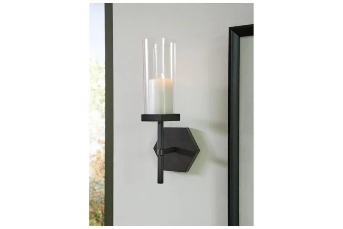 Mor Furniture Teelston Candleholder In Gunmetal Finish