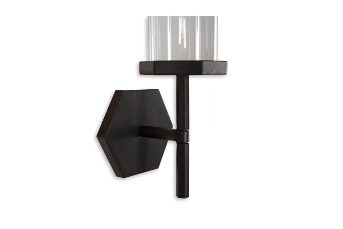 Mor Furniture Teelston Candleholder In Gunmetal Finish