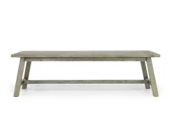 Mor Furniture Telluride Dining Table & 4 X-Back Chairs & Bench In Driftwood