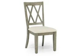Mor Furniture Telluride Dining Table & 4 X-Back Chairs & Bench In Driftwood