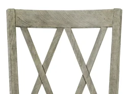 Mor Furniture Telluride Dining Table & 4 X-Back Chairs & Bench In Driftwood