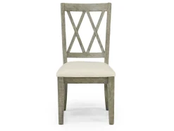 Mor Furniture Telluride Dining Table & 6 X-Back Chairs In Driftwood