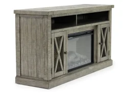 Mor Furniture Telluride Fireplace Console In Driftwood