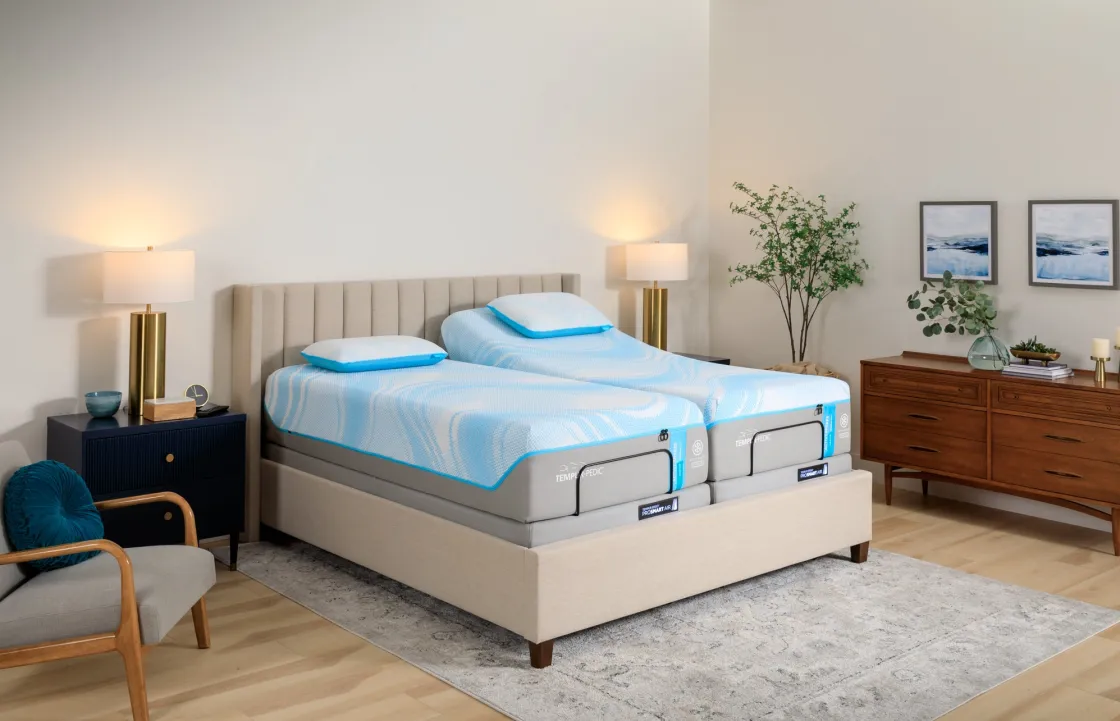 Mor Furniture Tempur-Pedic® Activebreeze® Ii Medium Hybrid Mattress & Ergo Pro Smart Air Adjustable Foundation, Twin Xl
