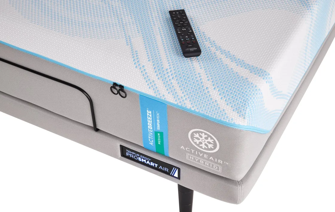Mor Furniture Tempur-Pedic® Activebreeze® Ii Medium Hybrid Mattress & Ergo Pro Smart Air Adjustable Foundation, Twin Xl