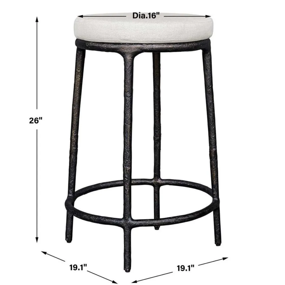 Mor Furniture Thayer Outdoor Counter Height Stool In Bronze