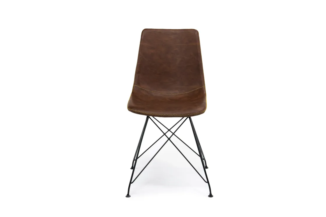 Mor Furniture Theo Side Chair In Leather