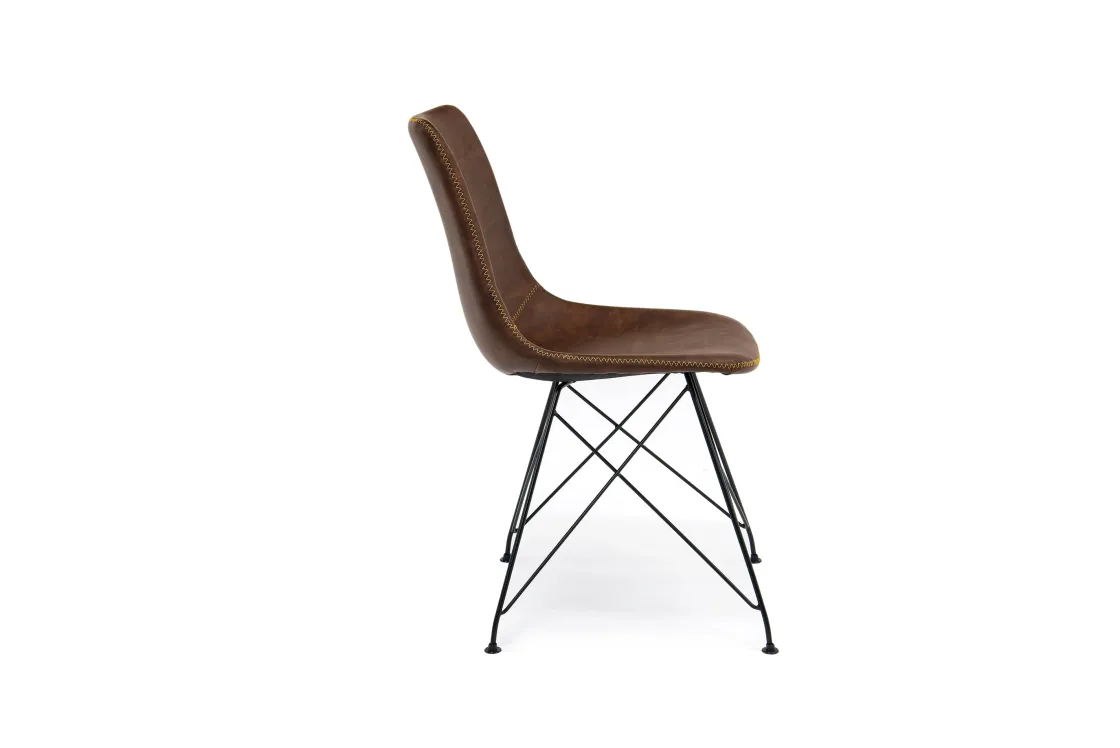 Mor Furniture Theo Side Chair In Leather