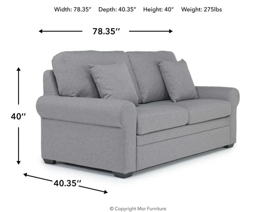 Mor Furniture Tilda Full Sleeper Loveseat W/ Gel Mattress In Meluco