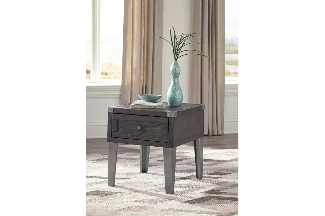 Mor Furniture Todoe End Table In Gray