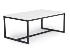 Mor Furniture Torin Coffee Table In White Marble/Black