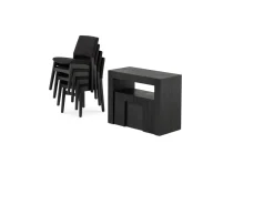Mor Furniture Transformer Extendable Dining Table, 4 Chairs & Bench In Scandinavian Oak