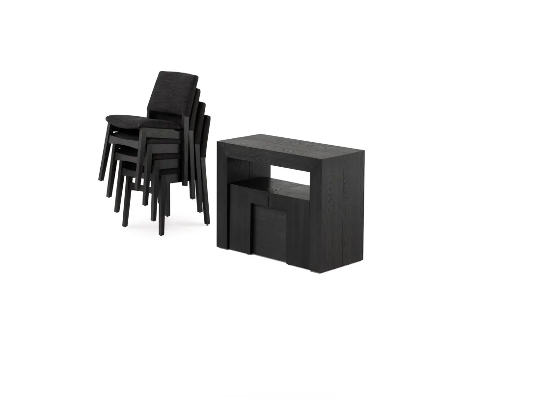 Mor Furniture Transformer Extendable Dining Table, 4 Chairs & Bench In Scandinavian Oak