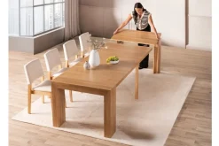 Mor Furniture Transformer Extendable Dining Table & 4 Chairs In Scandinavian Oak