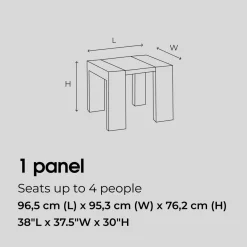 Mor Furniture Transformer Extendable Dining Table & 4 Chairs In Scandinavian Oak