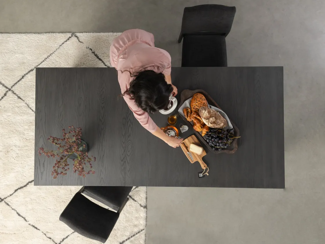 Mor Furniture Transformer Extendable Dining Table & 4 Chairs In Scandinavian Oak