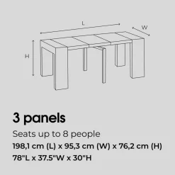 Mor Furniture Transformer Extendable Dining Table & 4 Chairs In Scandinavian Oak