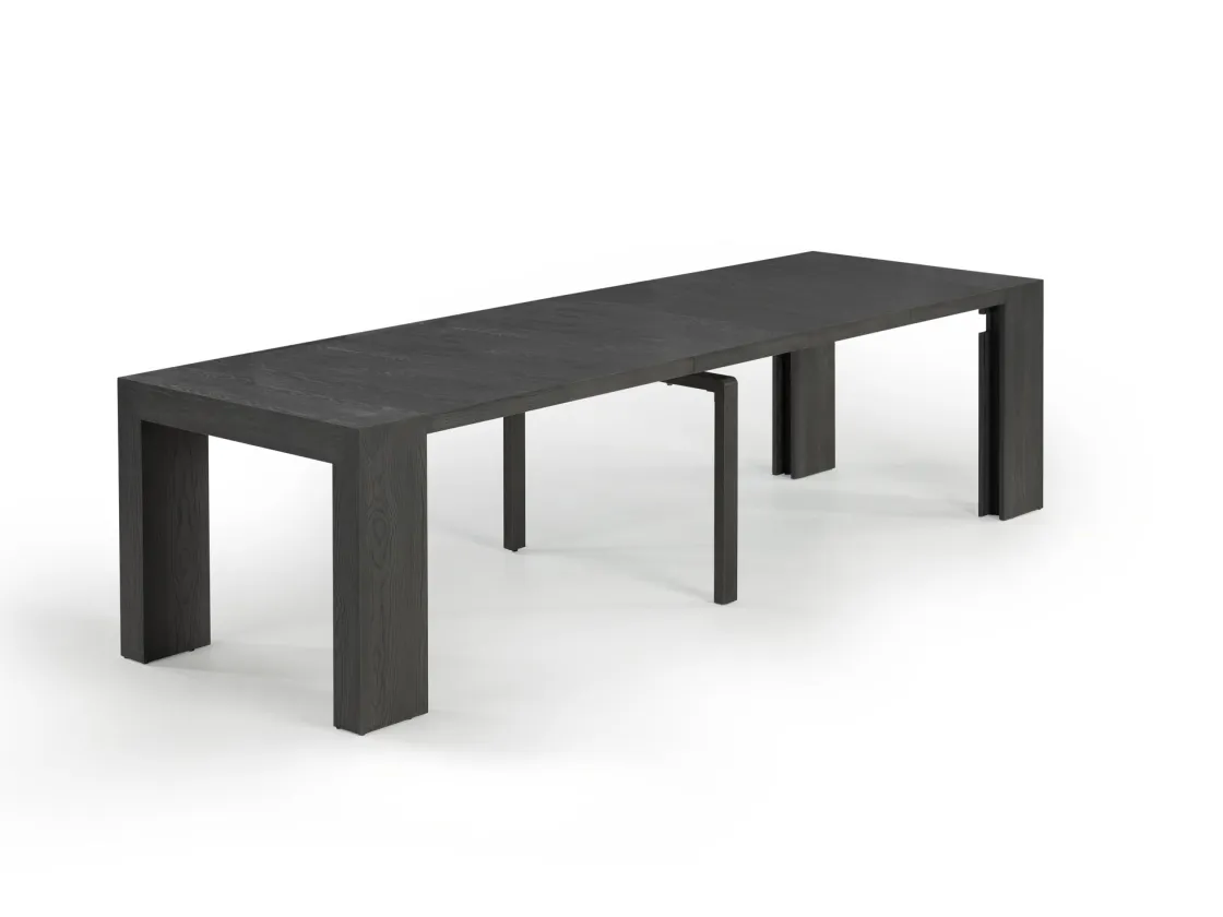 Mor Furniture Transformer Extendable Dining Table & 4 Chairs In Scandinavian Oak
