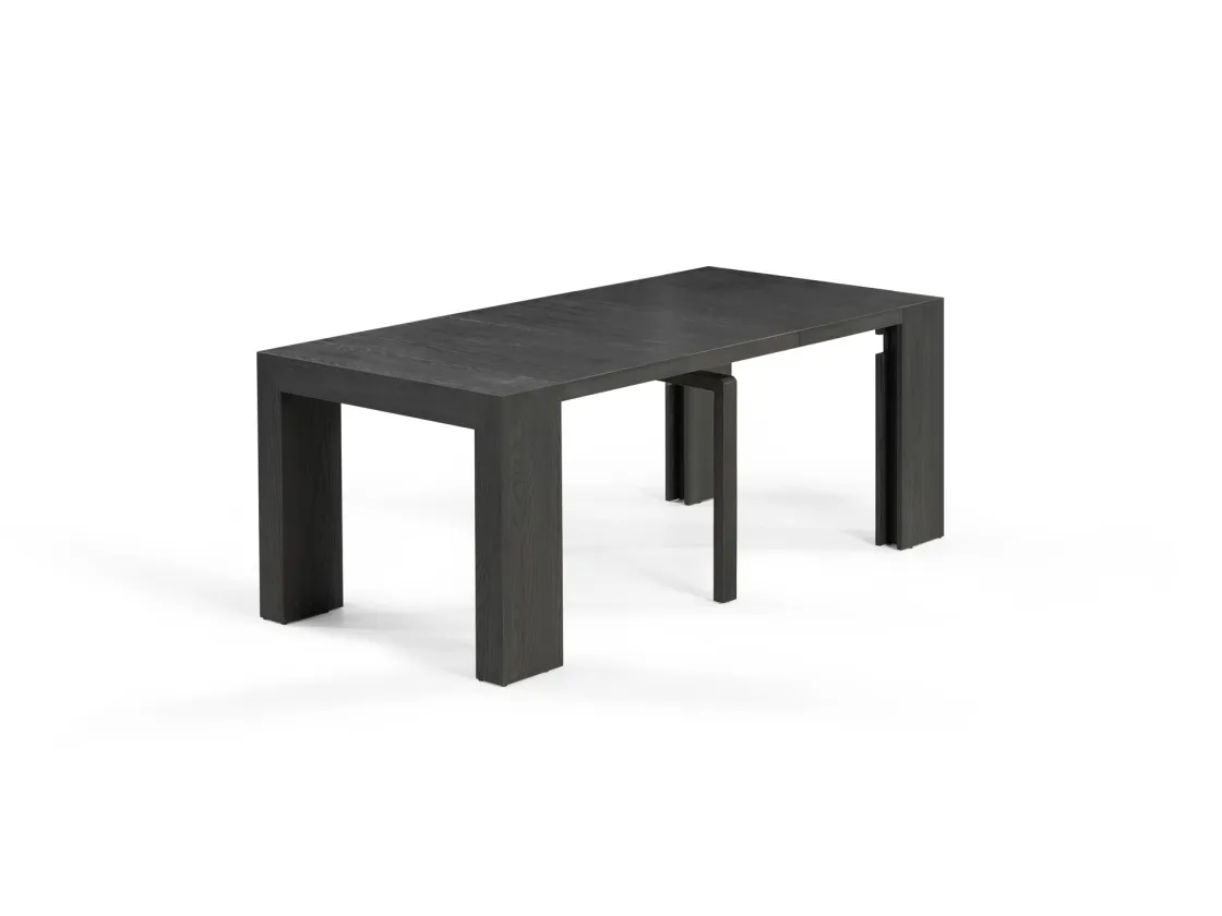 Mor Furniture Transformer Extendable Dining Table & 4 Chairs In Scandinavian Oak