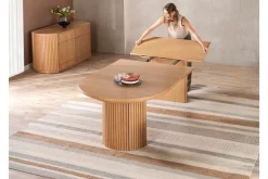 Mor Furniture Transformer Round Server In Scandinavian Oak