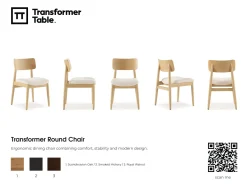 Mor Furniture Transformer Stackable Side Chair In Scandinavian Oak & Creamy