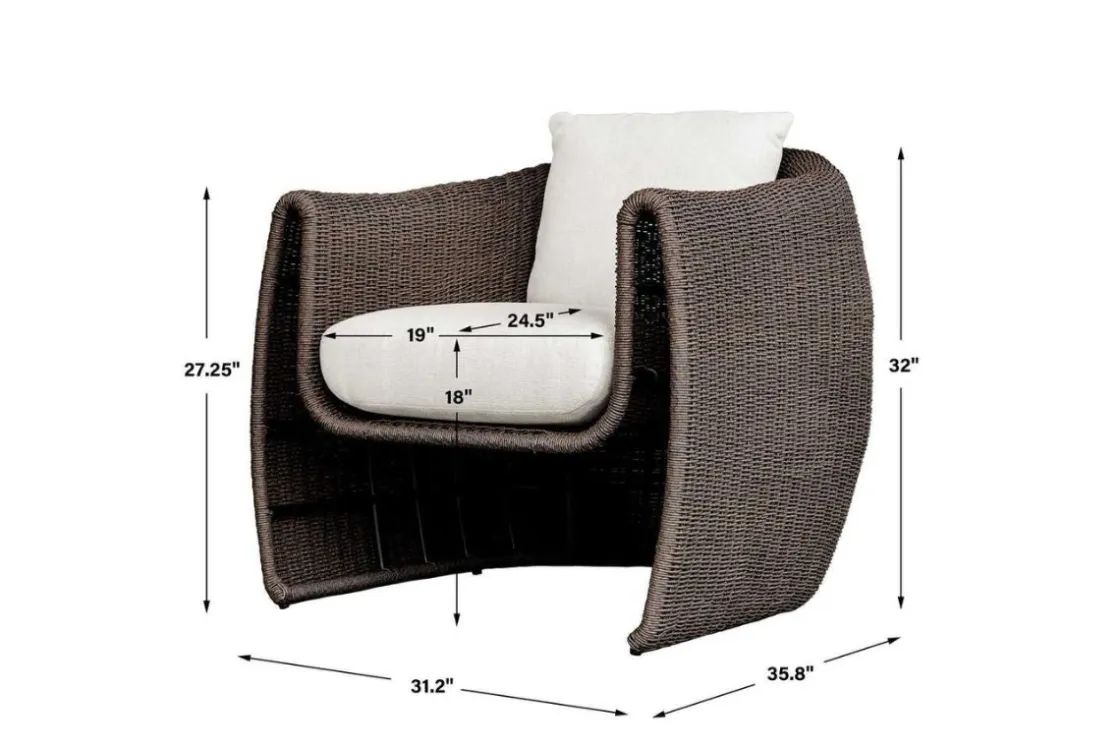 Mor Furniture Tropic Outdoor Lounge Chair In Brown