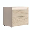 Mor Furniture Tullia Nightstand In Pearl Line/Travertino Eco Stone