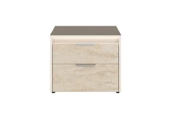 Mor Furniture Tullia Nightstand In Pearl Line/Travertino Eco Stone
