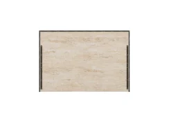 Mor Furniture Tullia Upholstered Panel Bed W/ Storage In Pearl Line/Eco Stone, Queen