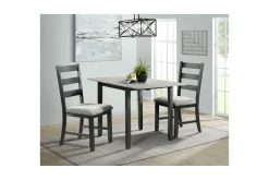 Mor Furniture Tuttle Dining Table & 2 Chairs In White