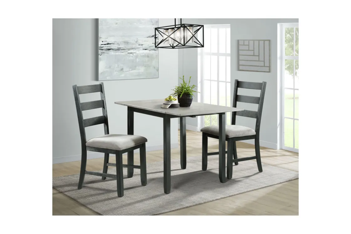 Mor Furniture Tuttle Dining Table & 2 Chairs In White